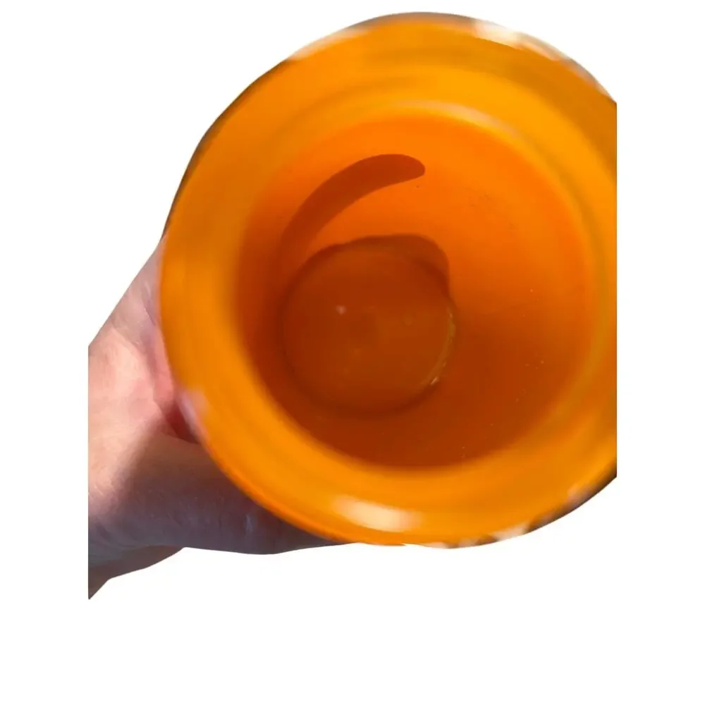 1960/70's Vintage Creamer or syrup Glass Dispenser Orange 6